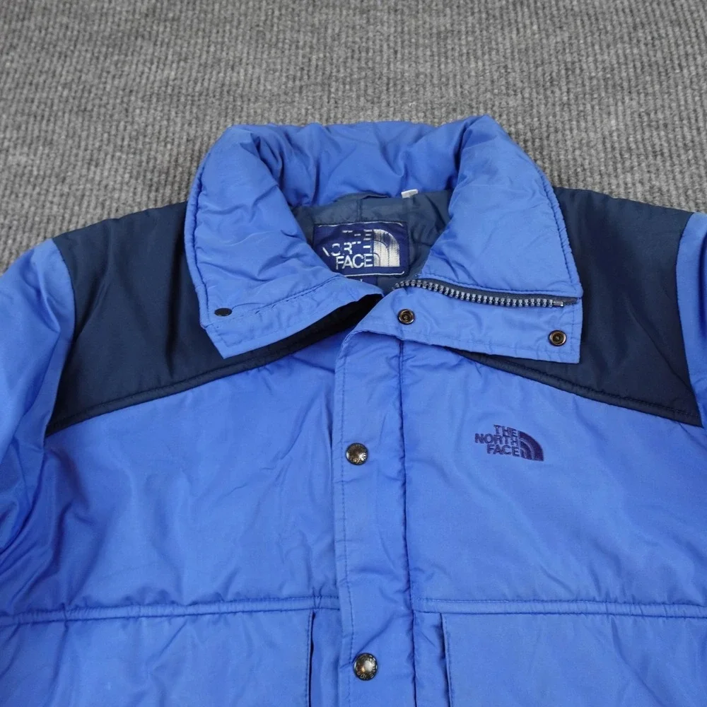 Vintage North Face Jacket Mens Large Blue Puffer Ski Full Zip Insulated